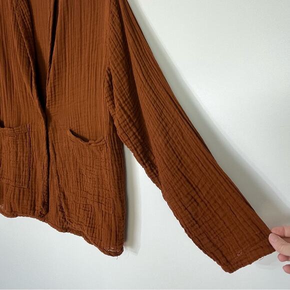 Michael Stars Dana Gauzy Lightweight Cotton Blazer Size Small - Picture 5 of 7